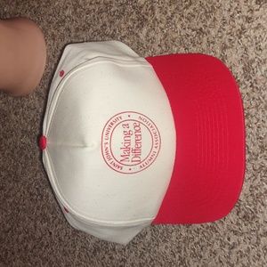 Vintage Saint John's University Alumni Association Cream/Red Snapback Hat OS
